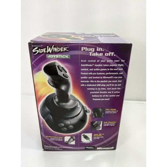 Microsoft USB SideWinder Joystick Controller For PC Gaming X05-63895 - Picture 3 of 5